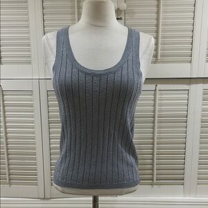 New Zara Gray Ribbed Women's Tank Top
